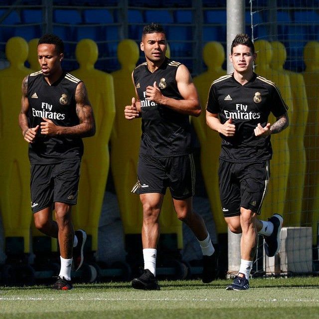 Real volta a treinar em Madri com James, Militão e Casemiro