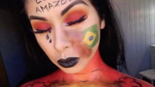 Maquiadora foi 'lutar' pela Amazônia e pagou mico na internet