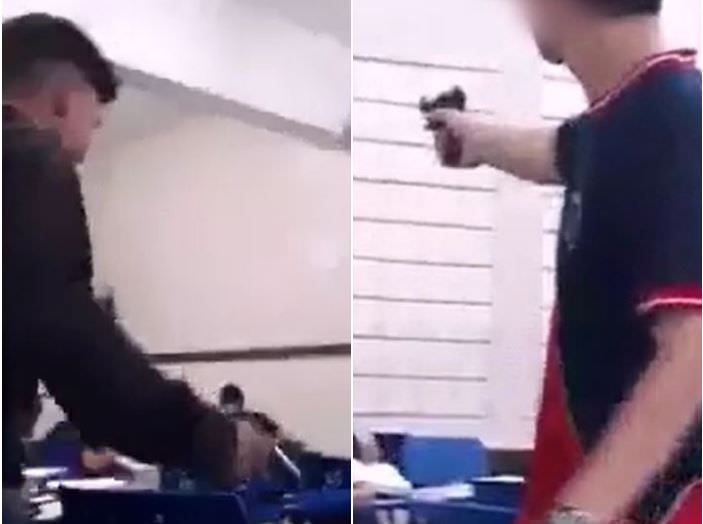 Alunos são flagrados com armas dentro de escola em Manaus; veja