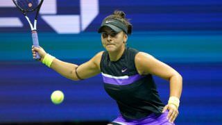 Andreescu festeja vaga na final do US Open contra Serena