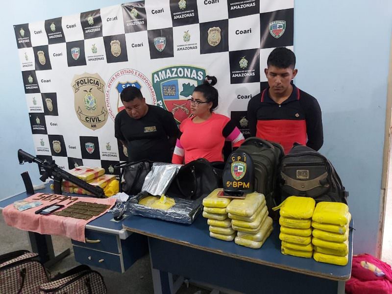 Drogas, armas e munições são apreendidas em Coari