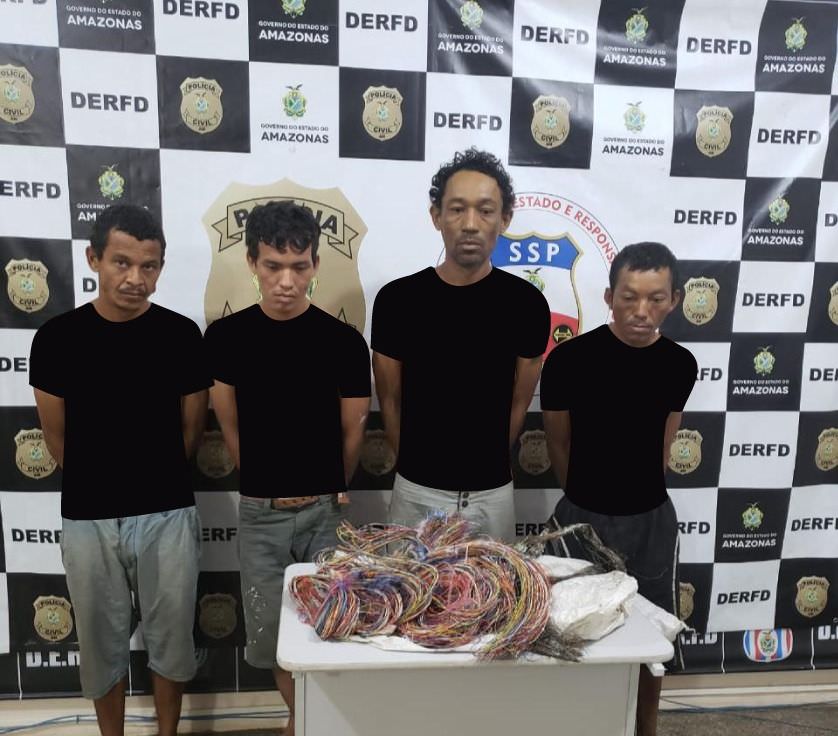 Grupo é preso roubando fios de cobre em uma empresa de telefonia