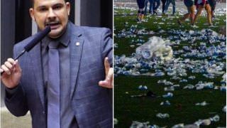 Deputado Alberto Neto critica lixo no Rock in Rio com foto de 2013