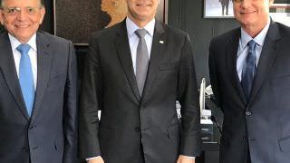 Acompanhado de Pauderney, Rotta visita vice-governador de SP