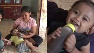 Sem dinheiro para o leite, mãe amamenta bebê com café