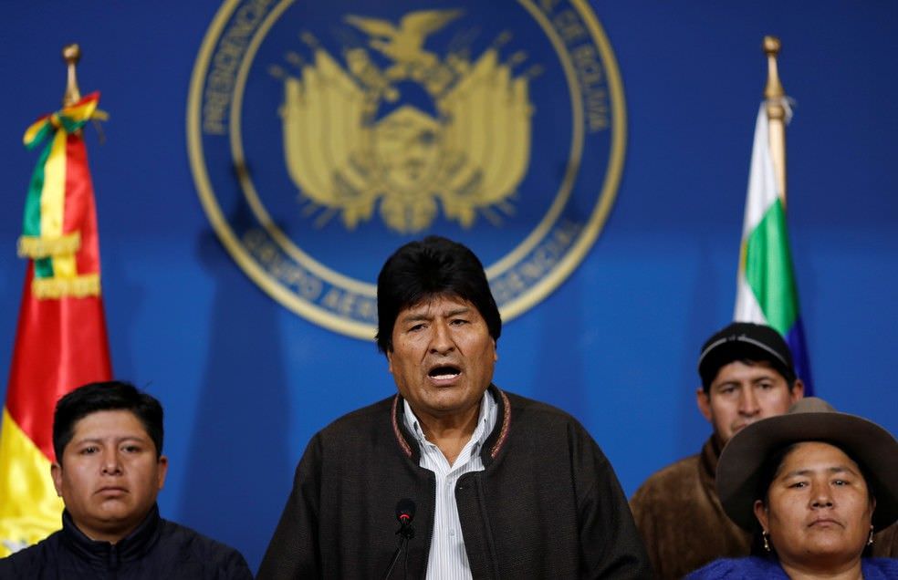 Evo Morales anuncia sua renuncia à Presidência da Bolívia neste domingo