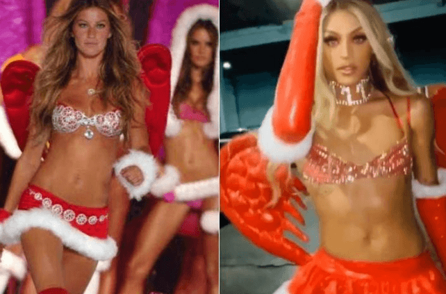 Pabllo Vittar se inspira em Gisele Bündchen com fantasia de Mamãe Noel sexy