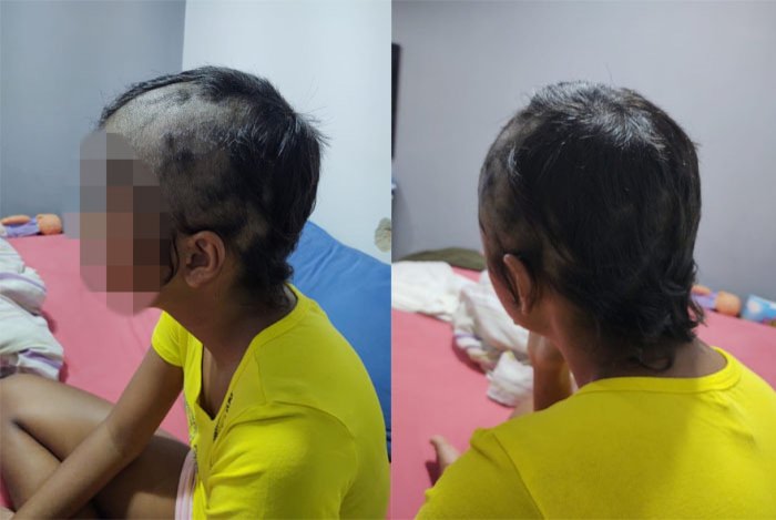 Bombeiro raspa cabelo da filha por ciúmes após flagrar mensagens