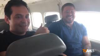 Vice-governador passa 'sufoco' com turbulência em voo para Itacoatiara