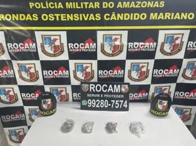 Rocam detém dupla com drogas no bairro Japiim 2
