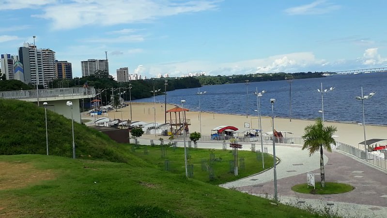 Praia da Ponta Negra fica interditada no feriado da Semana da Pátria, em Manaus