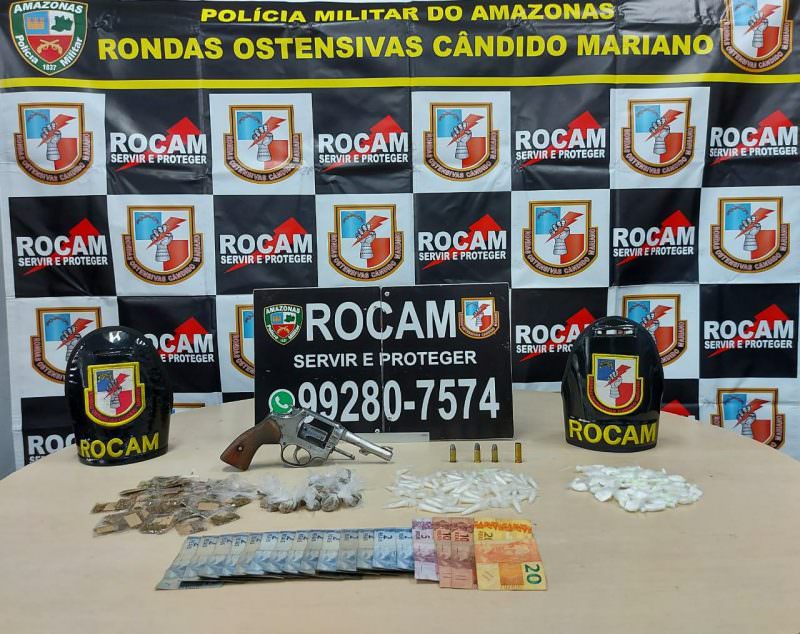 Jovem com passagem pela polícia é preso com grande quantidade de drogas em Manaus
