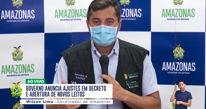 Wilson Lima anuncia ajustes em decreto e libera o funcionamento do comércio por delivery