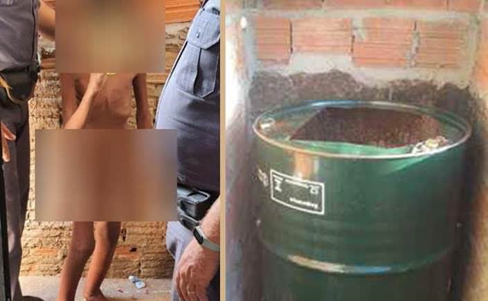 Polícia ouve vizinhos para descobrir por quanto tempo menino de barril foi vítima de maus-tratos