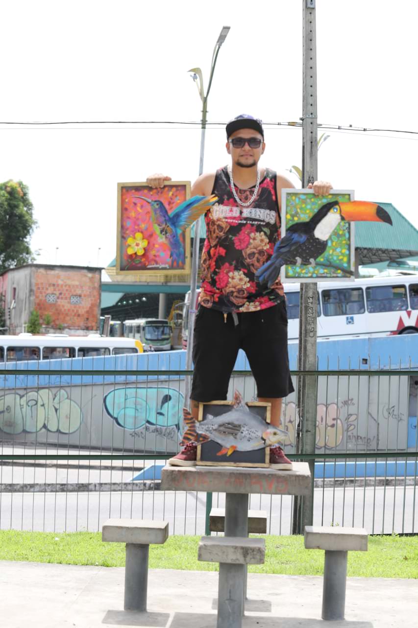 Grafiteiro promove exposição em Manaus sobre poluição e espécies em extinção