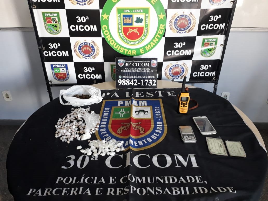 Casal é preso por tráfico de drogas na zona Leste de Manaus