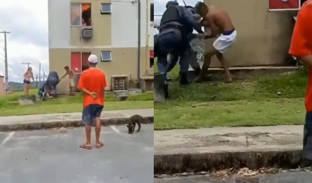 Homem que tentou fugir durante abordagem policial é recapturado; veja vídeo