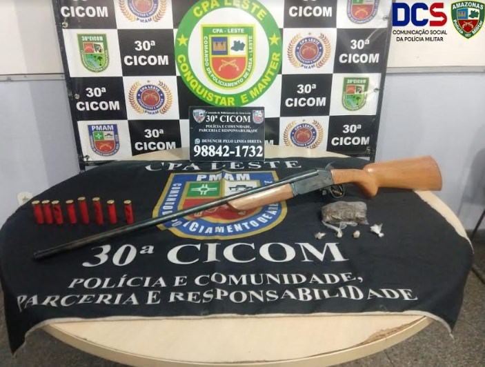 Drogas, arma de fogo e munições são apreendidas no ramal do Brasileirinho