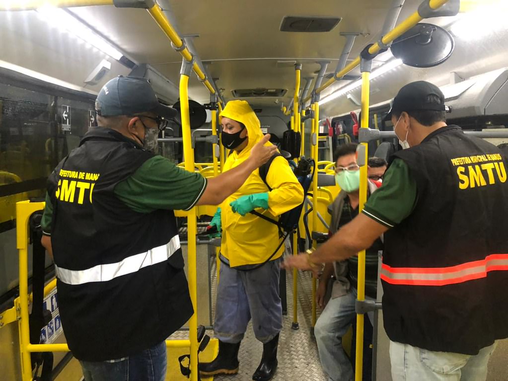 Fiscalização na higienização dos ônibus é intensificada em Manaus
