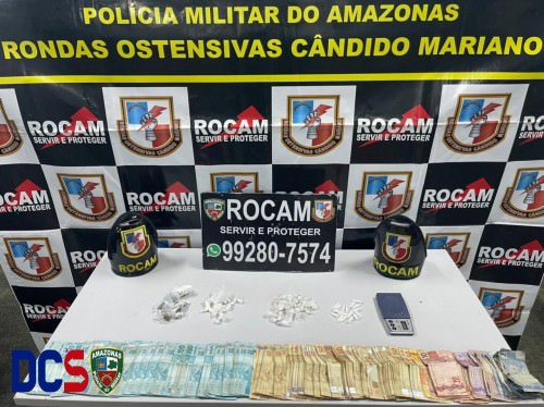 Em um dia, foram apreendidos R$ 27 mil e 186 porções de drogas em Manaus