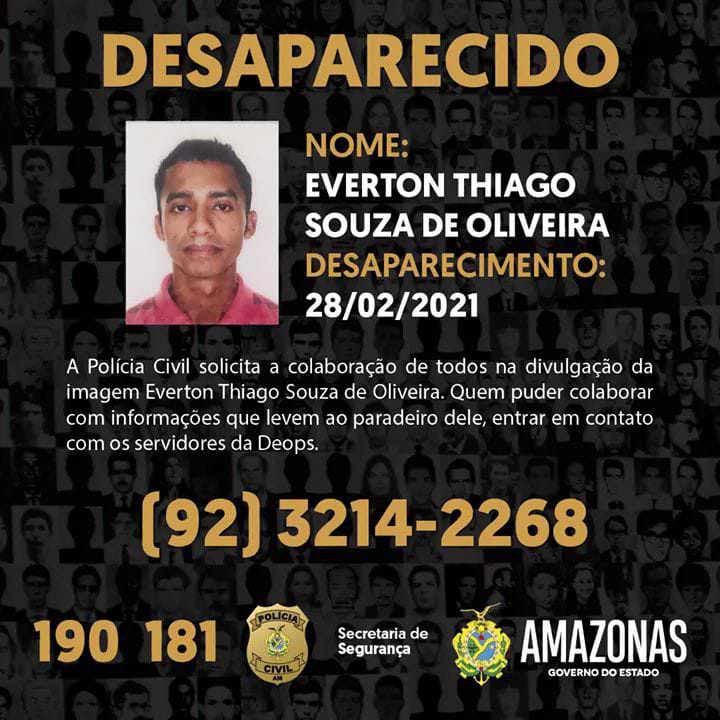 PC-AM solicita colaboração para localizar homem que desapareceu no bairro Cidade Nova