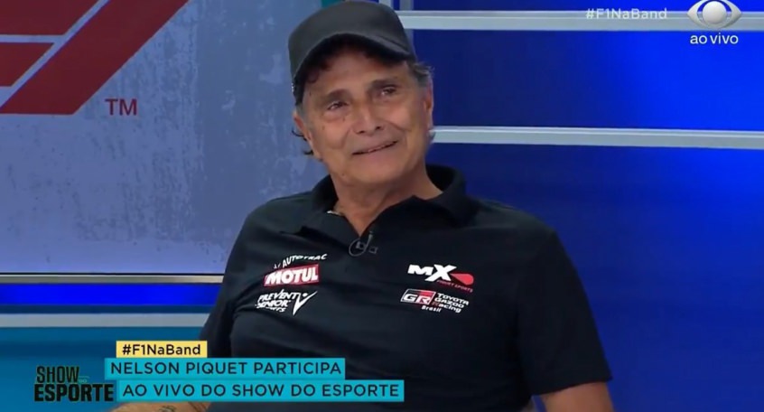Na Band, Nelson Piquet xinga Globo de ‘lixo’ em transmissão da F1