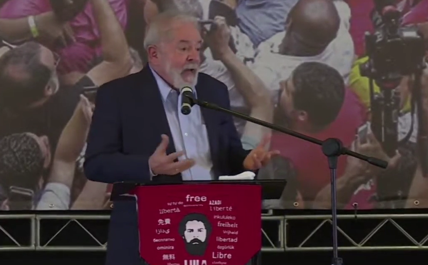 Em pronunciamento, Lula ataca fanatismo pelo presidente Jair Bolsonaro
