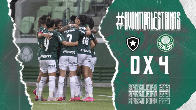 Palmeiras feminino goleia Botafogo