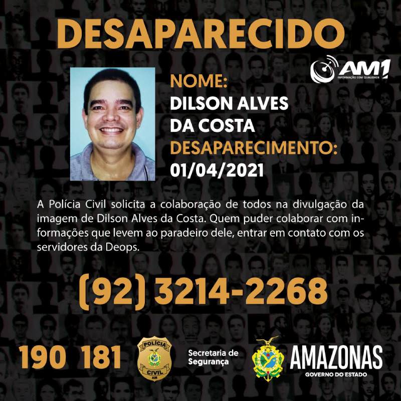 Você viu este homem? Polícia pede ajuda para localizar homem desaparecido