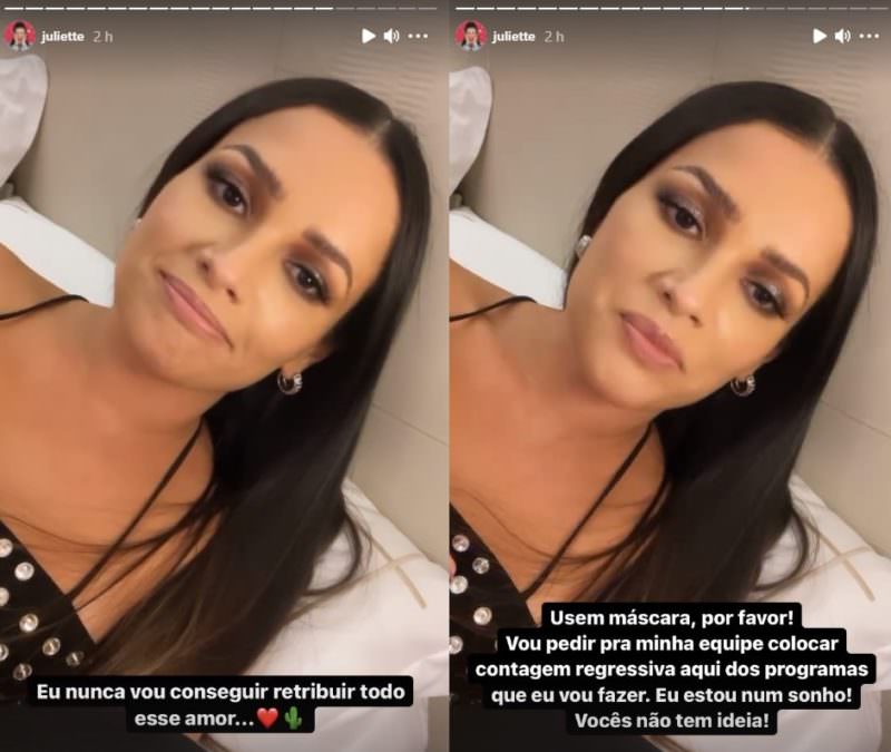 Juliette revela que gravou sua participação no 'Domingão do Faustão'