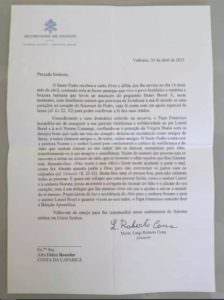 papa francisco escreve carta para pai de henry borel