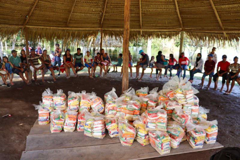 Aldeias indígenas recebem doação de mais de sete toneladas de alimentos