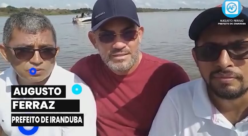 Sem máscara, prefeito, vice e Cabo Maciel gravam vídeo distribuindo cestas básicas em Iranduba