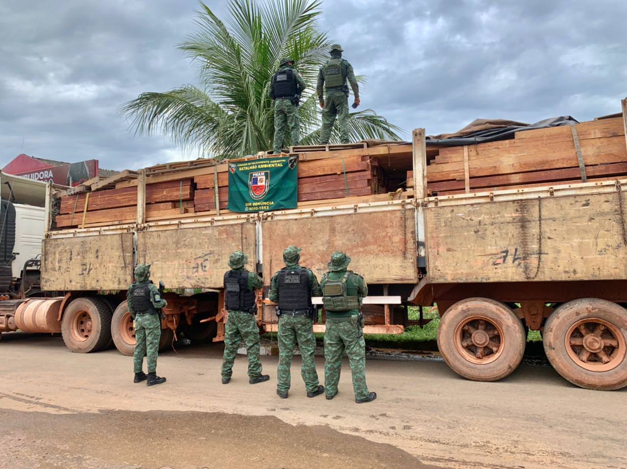 Mais de 40 metros cúbicos de madeira ilegal são apreendidos em Humaitá