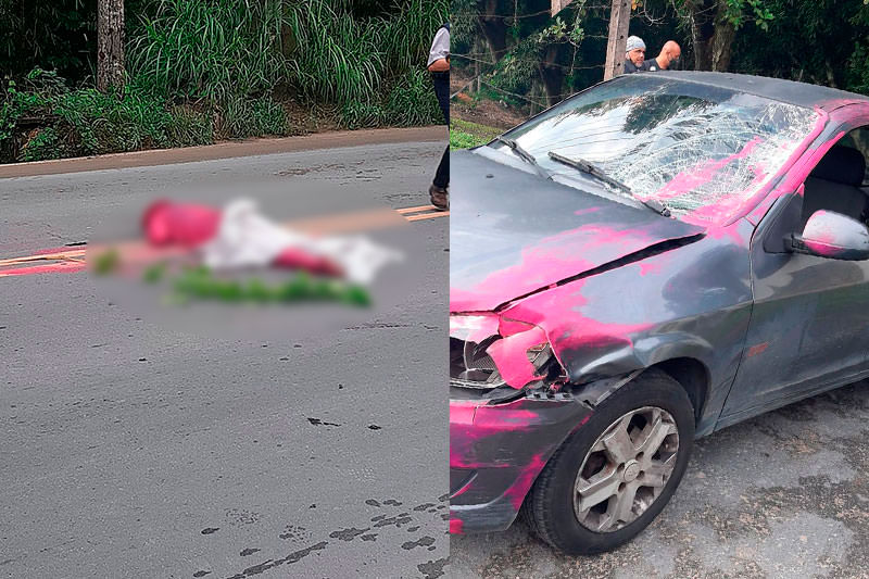 Mulher nua e pintada de rosa morre atropelada em Manaus