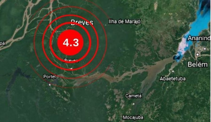 Terremoto de magnitude  4,3 é registrado no Pará