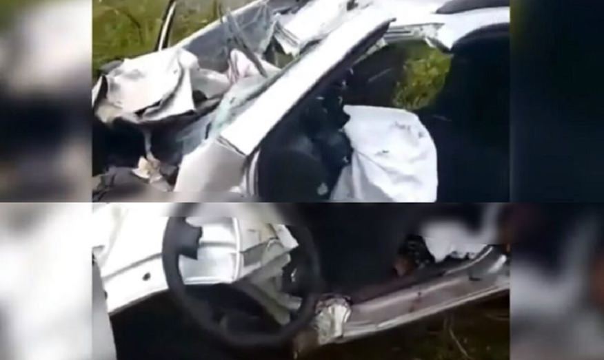 Acidente de trânsito deixa carro destroçado e uma pessoa morta no Tarumã