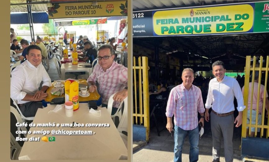 Tapioca e café: Chico Preto e Péricles desenham parceria na feira do Parque Dez