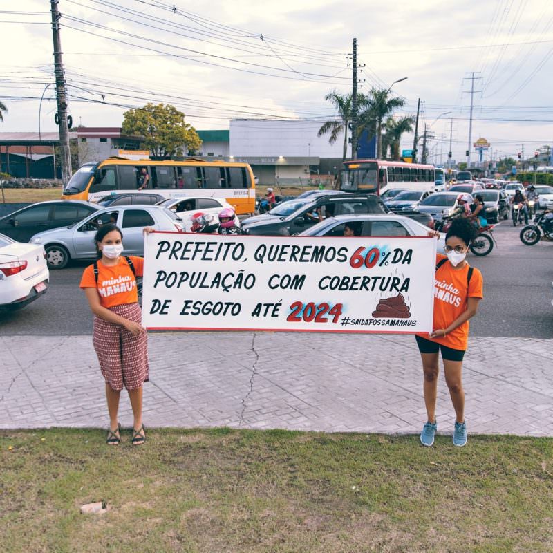 Ativistas cobram David Almeida por falta de saneamento básico em Manaus