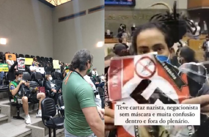 Grupos com cartazes a referências nazistas interrompem sessão em Câmara de Vereadores