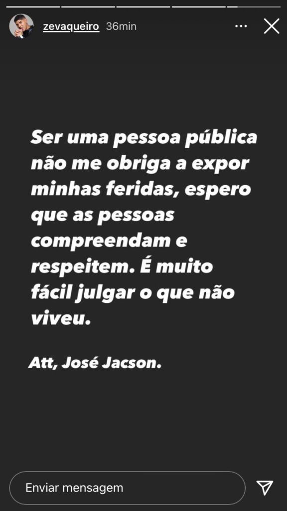 Zé Vaqueiro se pronuncia