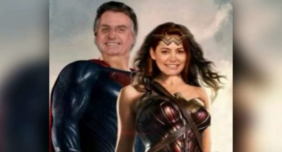 Michelle faz montagem de 'Bolsonaro Superman' em meio à polêmica de jogador