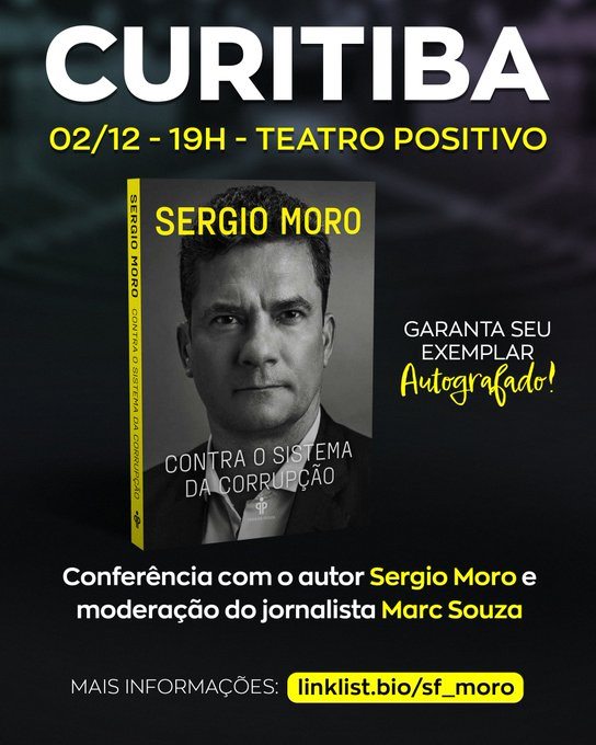 Livro de Moro sai no mesmo dia de filia��o de Bolsonaro ao PL