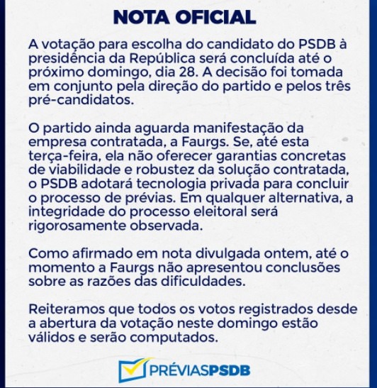 PSDB prévias