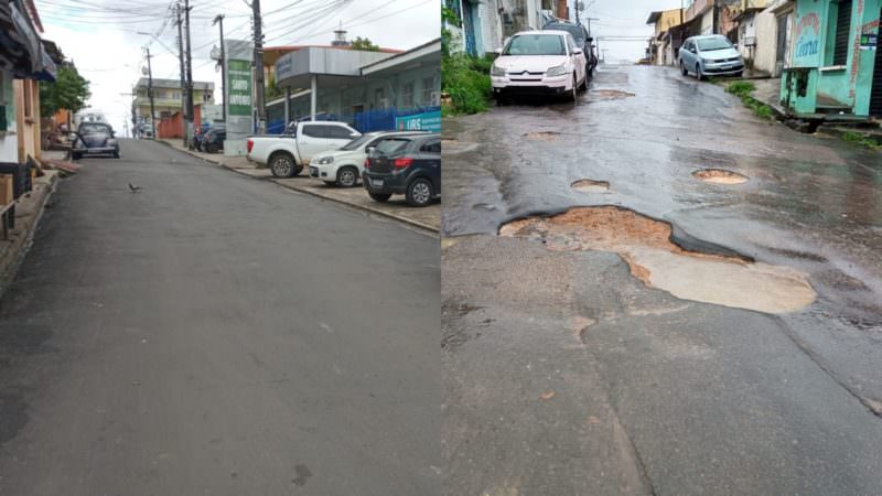 Prefeitura asfalta ruas pela metade no  Santo Antônio e população reclama