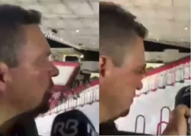 Presidente do Atlético-GO critica jornalista por máscara: 'somos Bolsonaro'