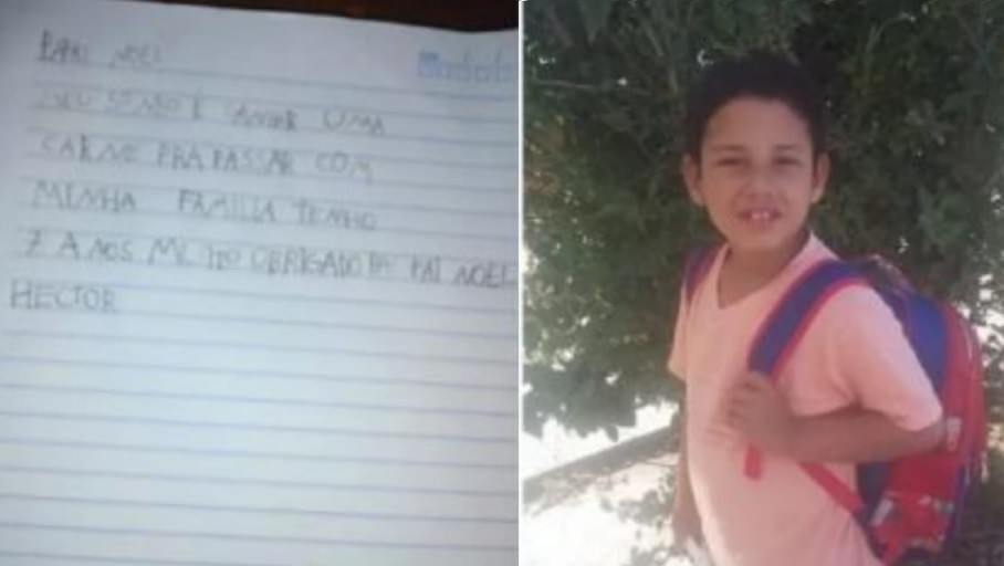 Fome: ‘meu sonho é ganhar uma carne’, pede menino de 7 anos em carta ao Papai Noel