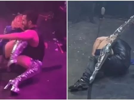 Vídeo: Joelma cai no palco após fazer pirueta durante show no Pará