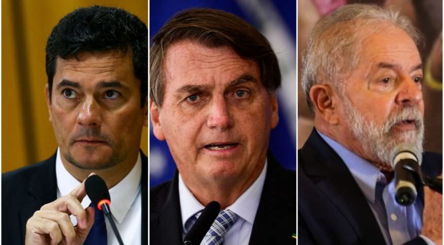 Em nova pesquisa, Lula aparece com 46%, Bolsonaro, 23%, e Moro chega a 10%