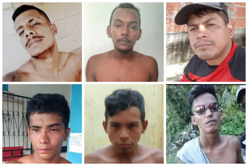 Polícia divulga fotos de seis suspeitos de envolvimento em diversos crimes no AM